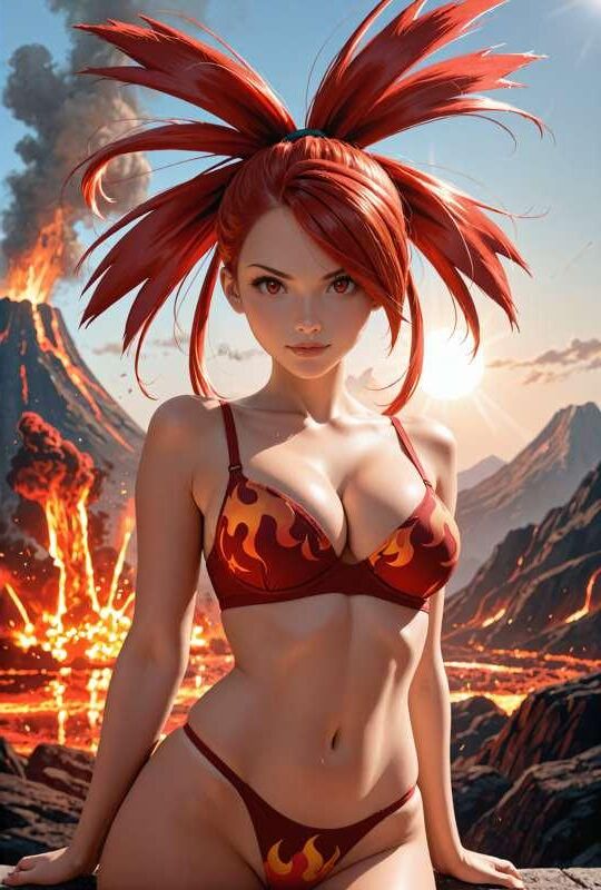 Pokemon Fire Trainer Flannery vom Valcano Hentai