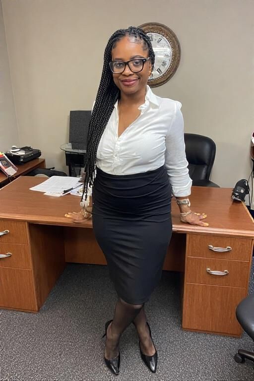 She's the office manager...damn right I'm going to worship her