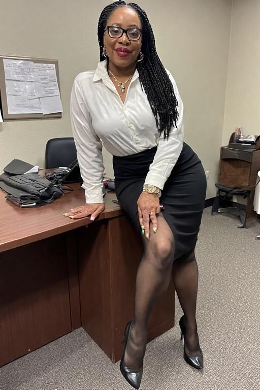 She's the office manager...damn right I'm going to worship her