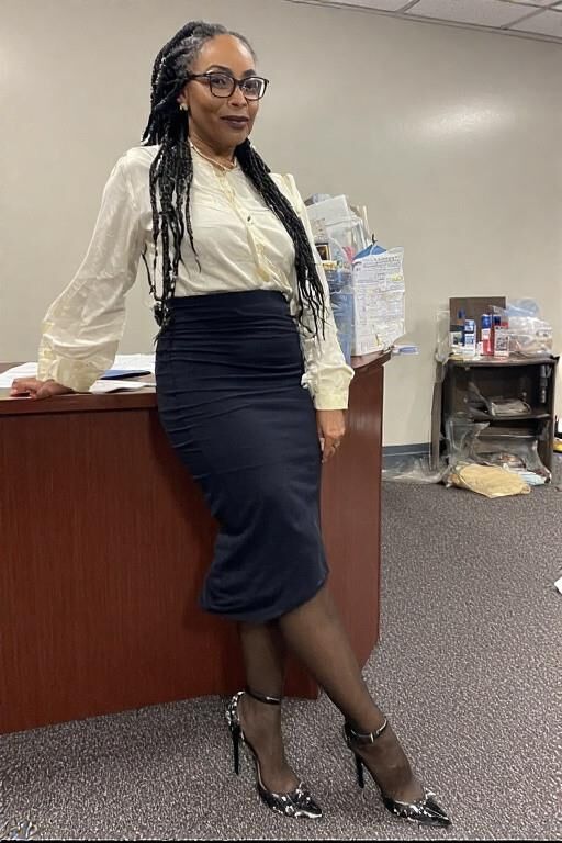 She's the office manager...damn right I'm going to worship her