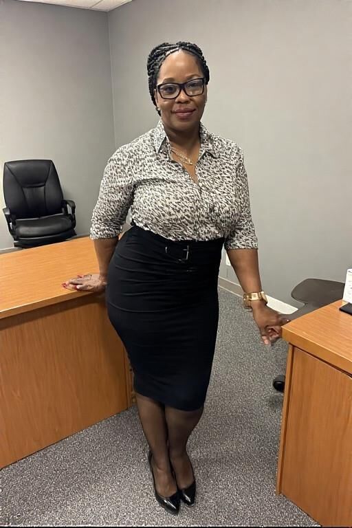 She's the office manager...damn right I'm going to worship her
