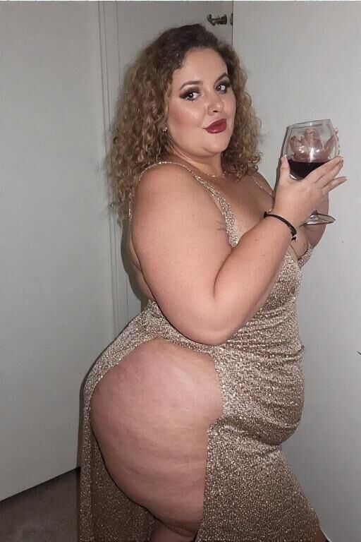 Chubby Girls Drinking in Formal Dresses