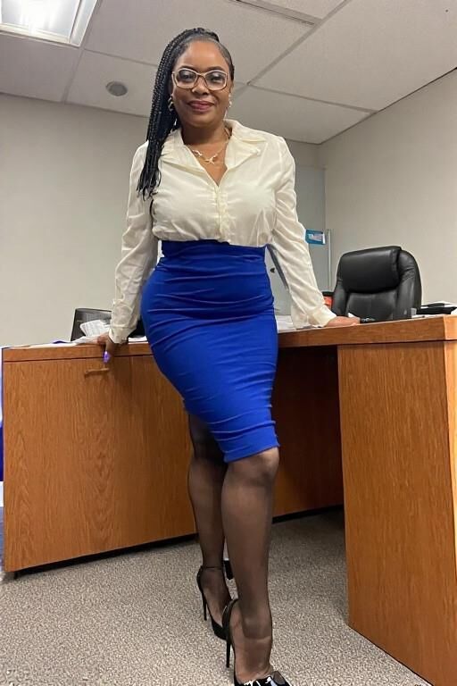 She's the office manager...damn right I'm going to worship her
