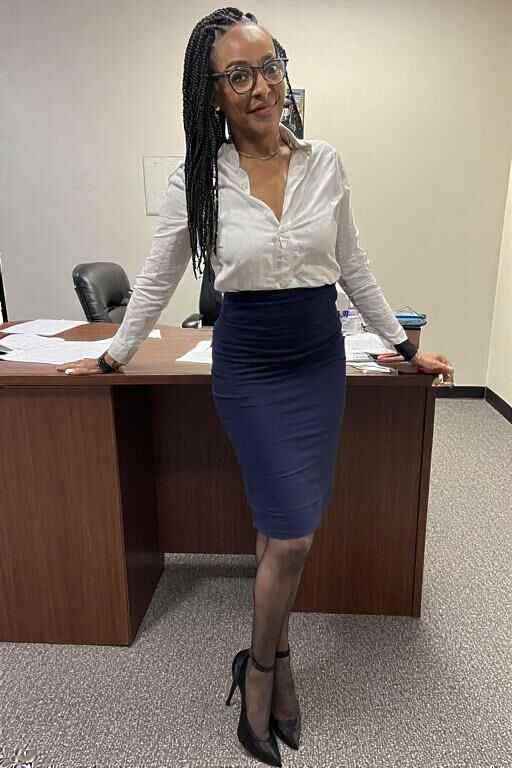 She's the office manager...damn right I'm going to worship her