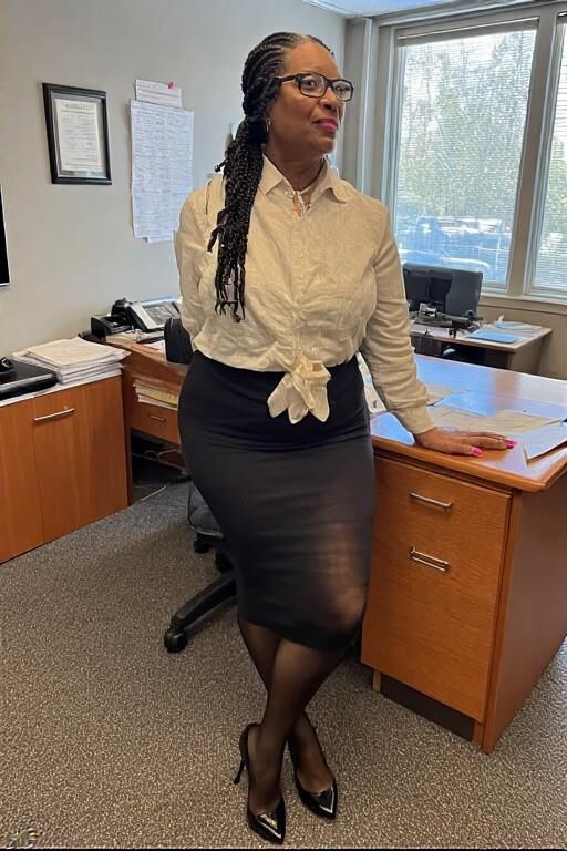 She's the office manager...damn right I'm going to worship her