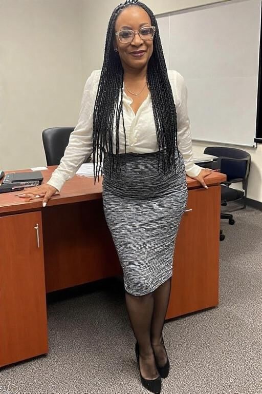She's the office manager...damn right I'm going to worship her