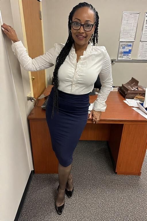 She's the office manager...damn right I'm going to worship her