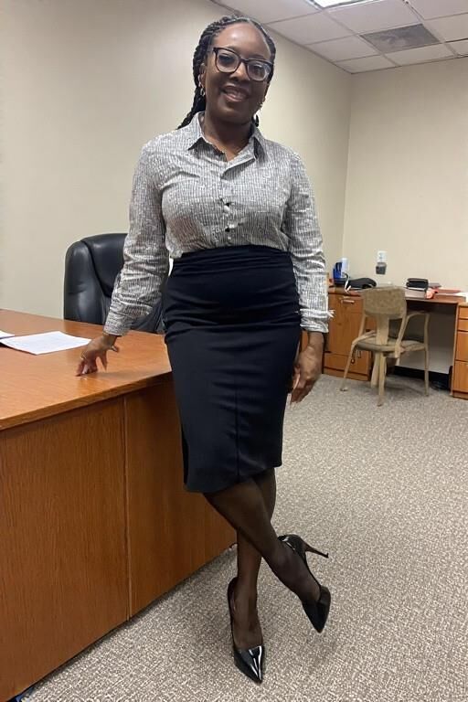 She's the office manager...damn right I'm going to worship her
