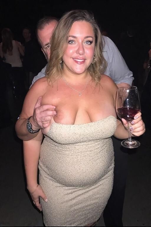 Chubby Girls Drinking in Formal Dresses