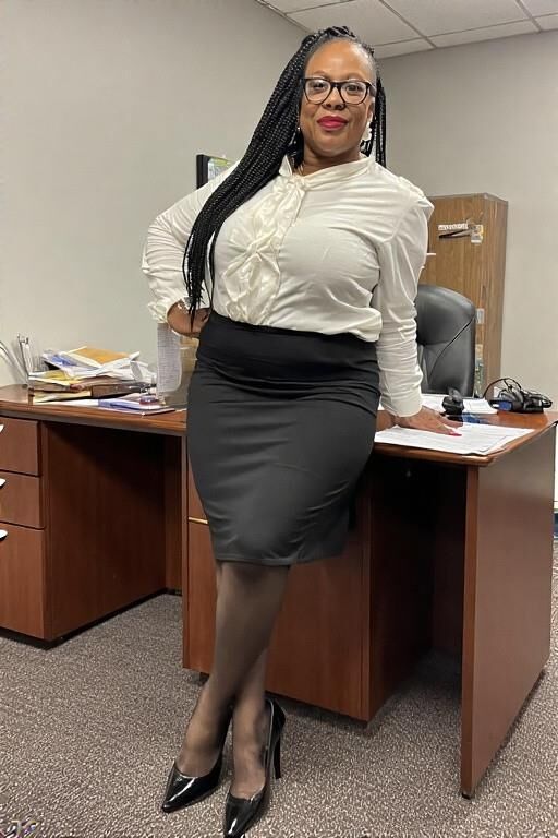 She's the office manager...damn right I'm going to worship her