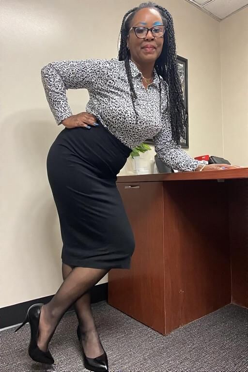 She's the office manager...damn right I'm going to worship her