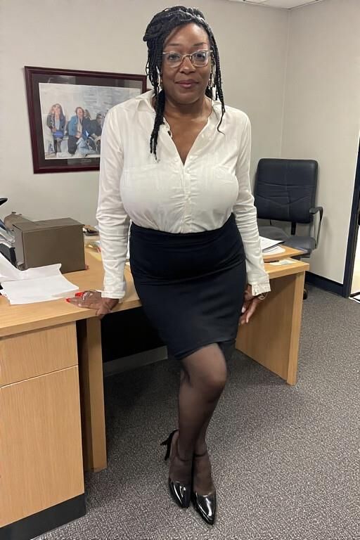 She's the office manager...damn right I'm going to worship her