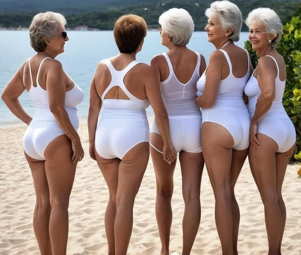 ИИ Grannies, в основном в белом.