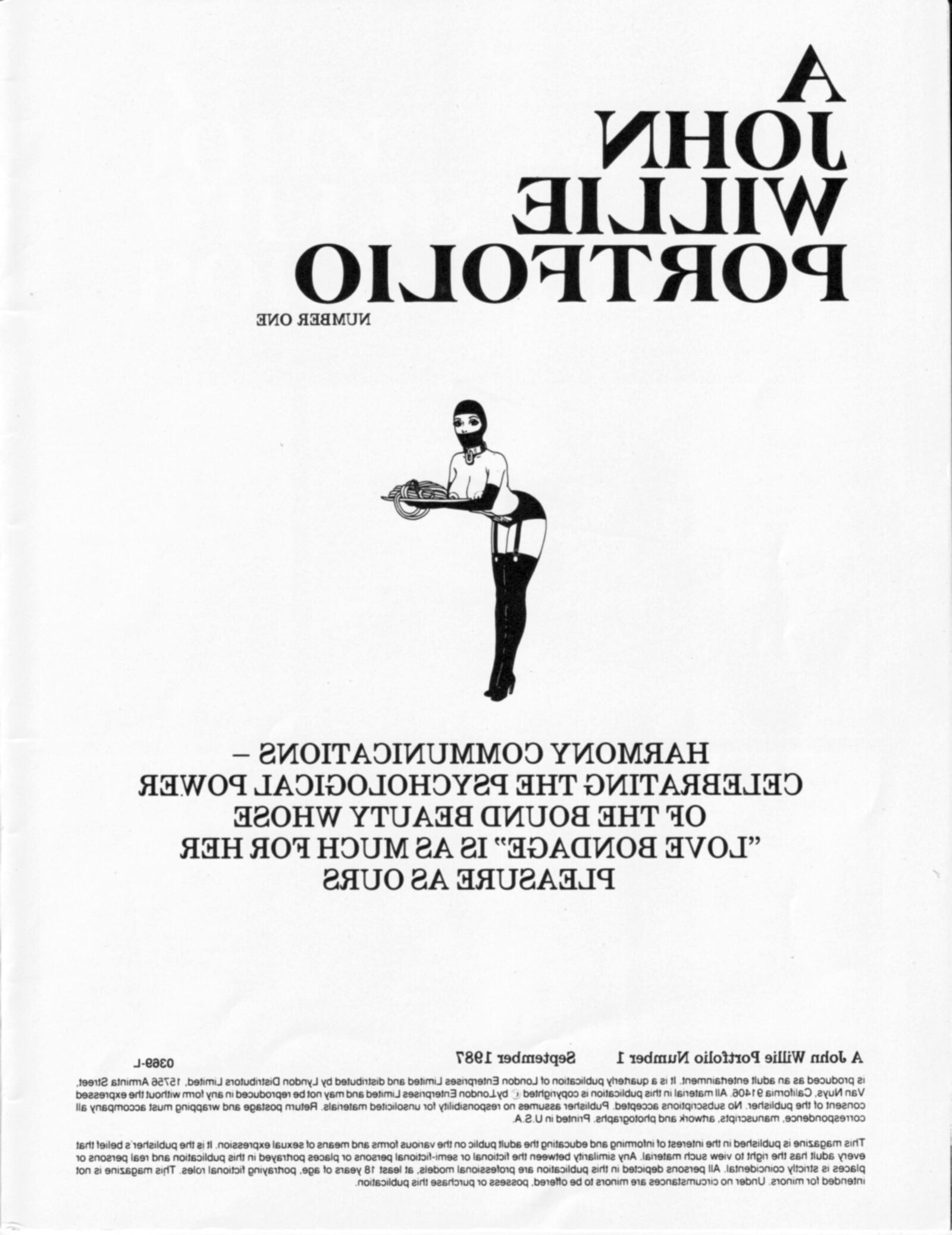 Vintage Bondage Magazine Ein John Willie -Portfolio