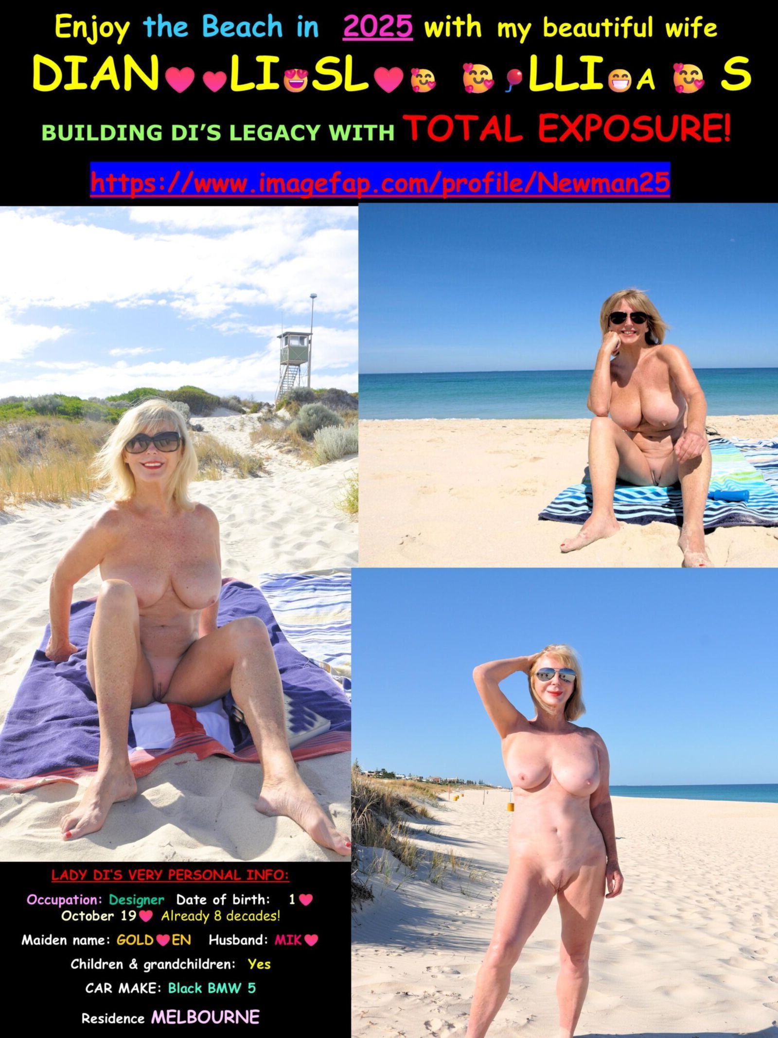 SIMPLY NUDE and BARE: our DELICIOUS LADY DIANE in the FLESH!