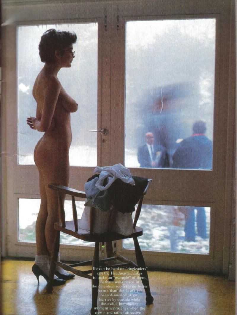 Retro Spanking Blushes picture set Seen through window