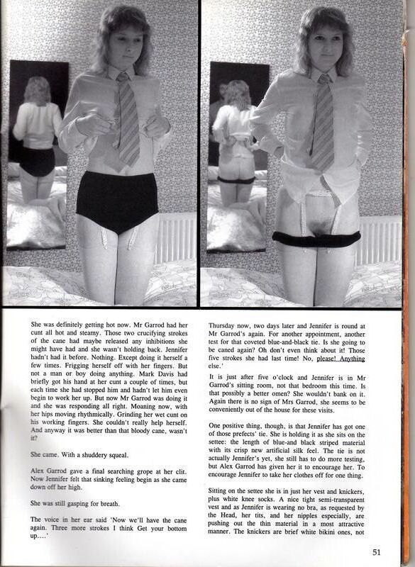 Retro Spanking Blushes picture set School tie