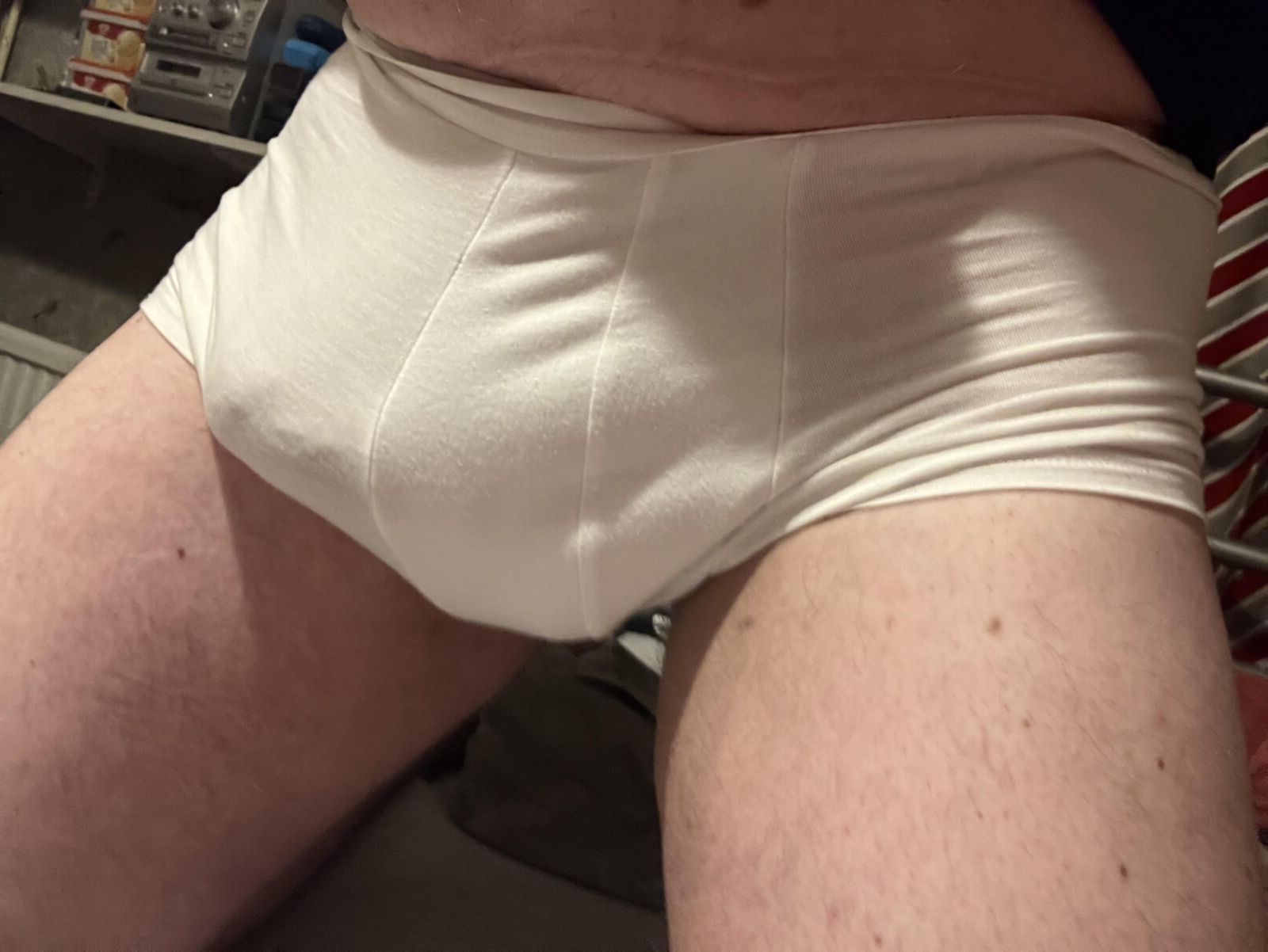 White undies posing 