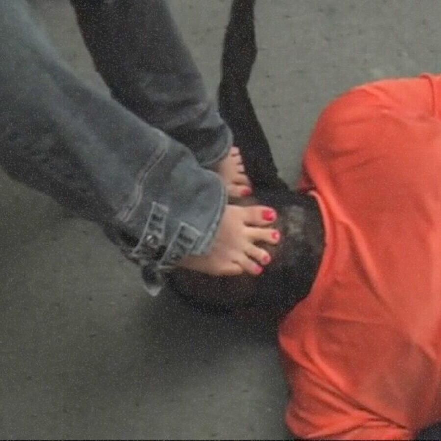 Femdom Photos: White Feet, Black Treat