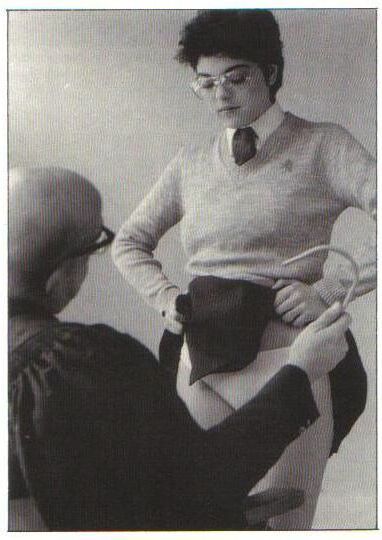 Retro Spanking Blushes picture set Seen through window