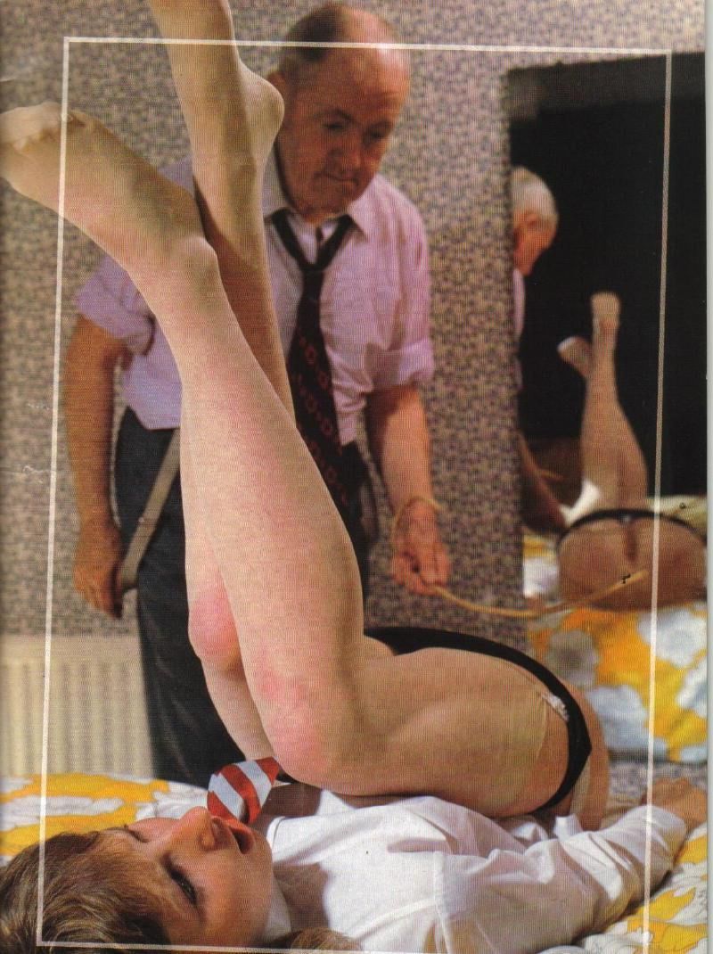 Retro Spanking Blushes picture set School tie