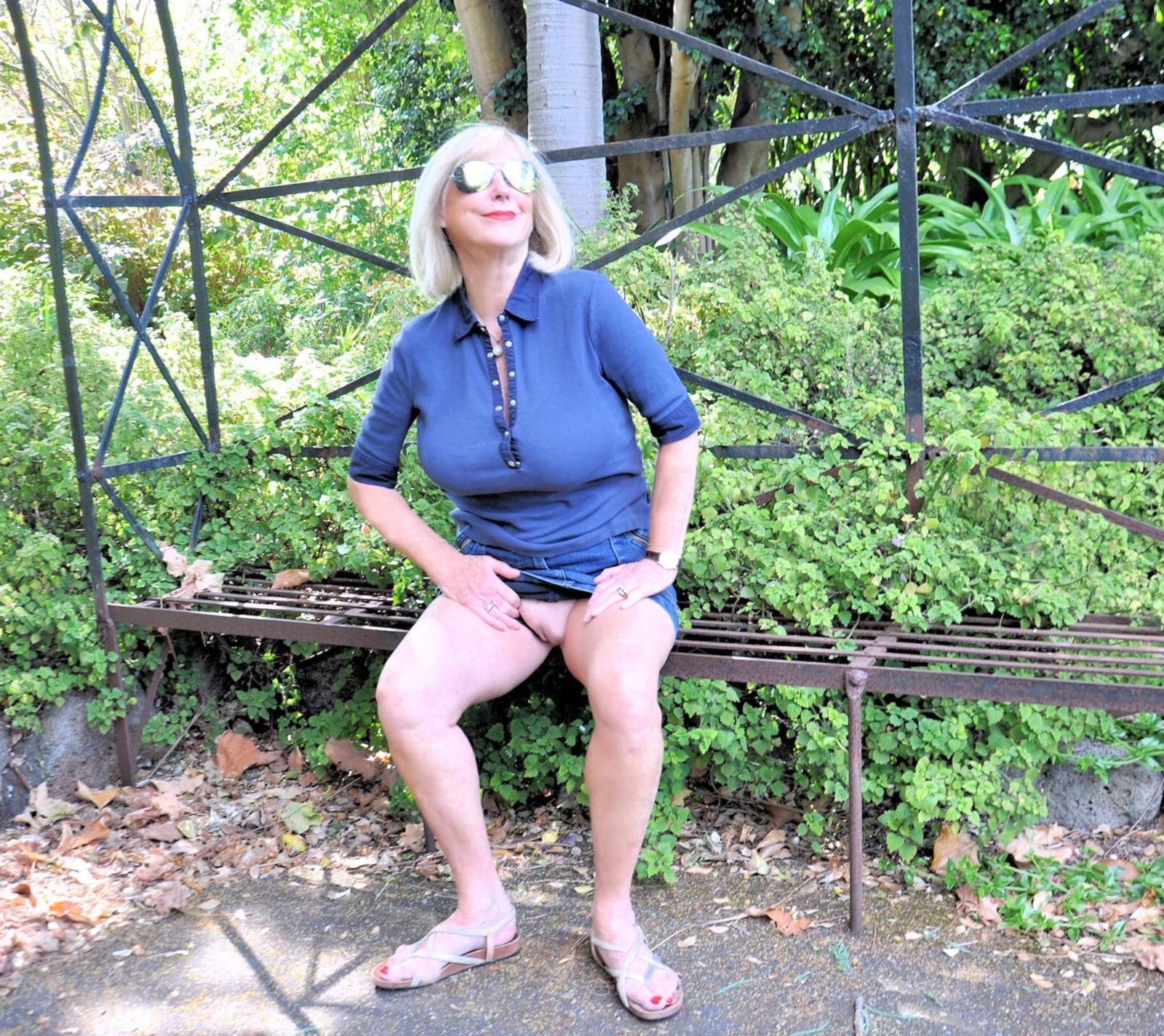 NAKED LOVELY DIANE in the GARDENS or OUTDOORS!