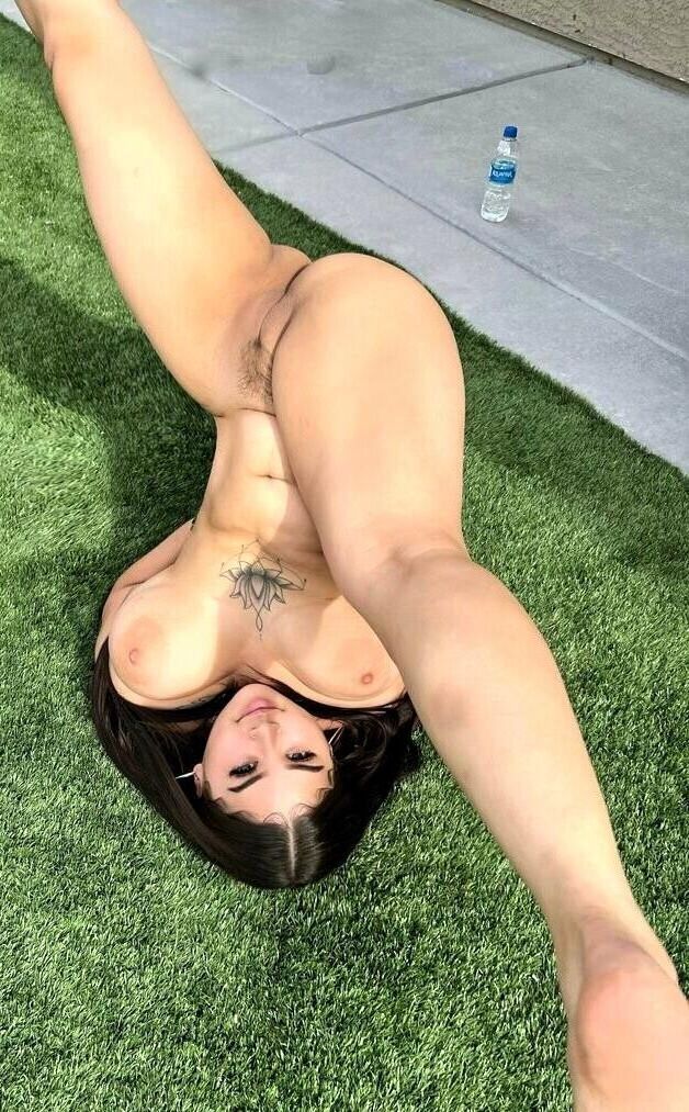 In the back yard