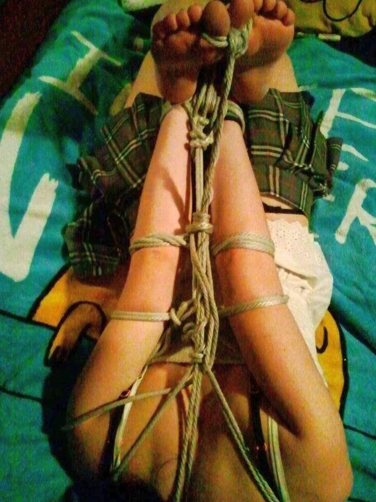 Amateur tied up 