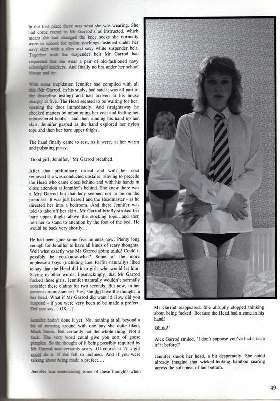 Retro Spanking Blushes picture set School tie