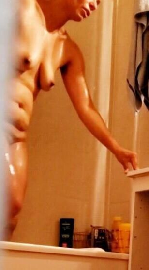 Wife in bathroom voyeur