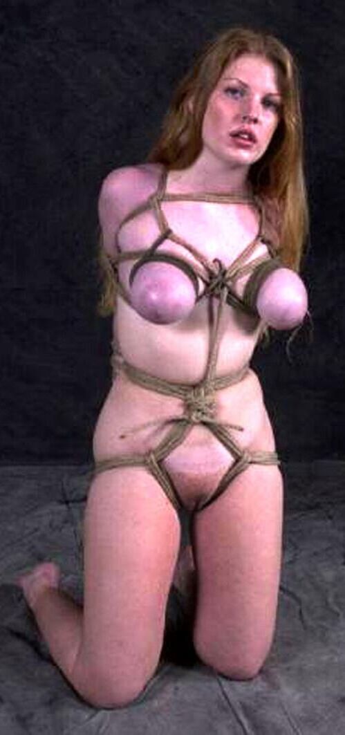 . Females hard tied in KNEE position