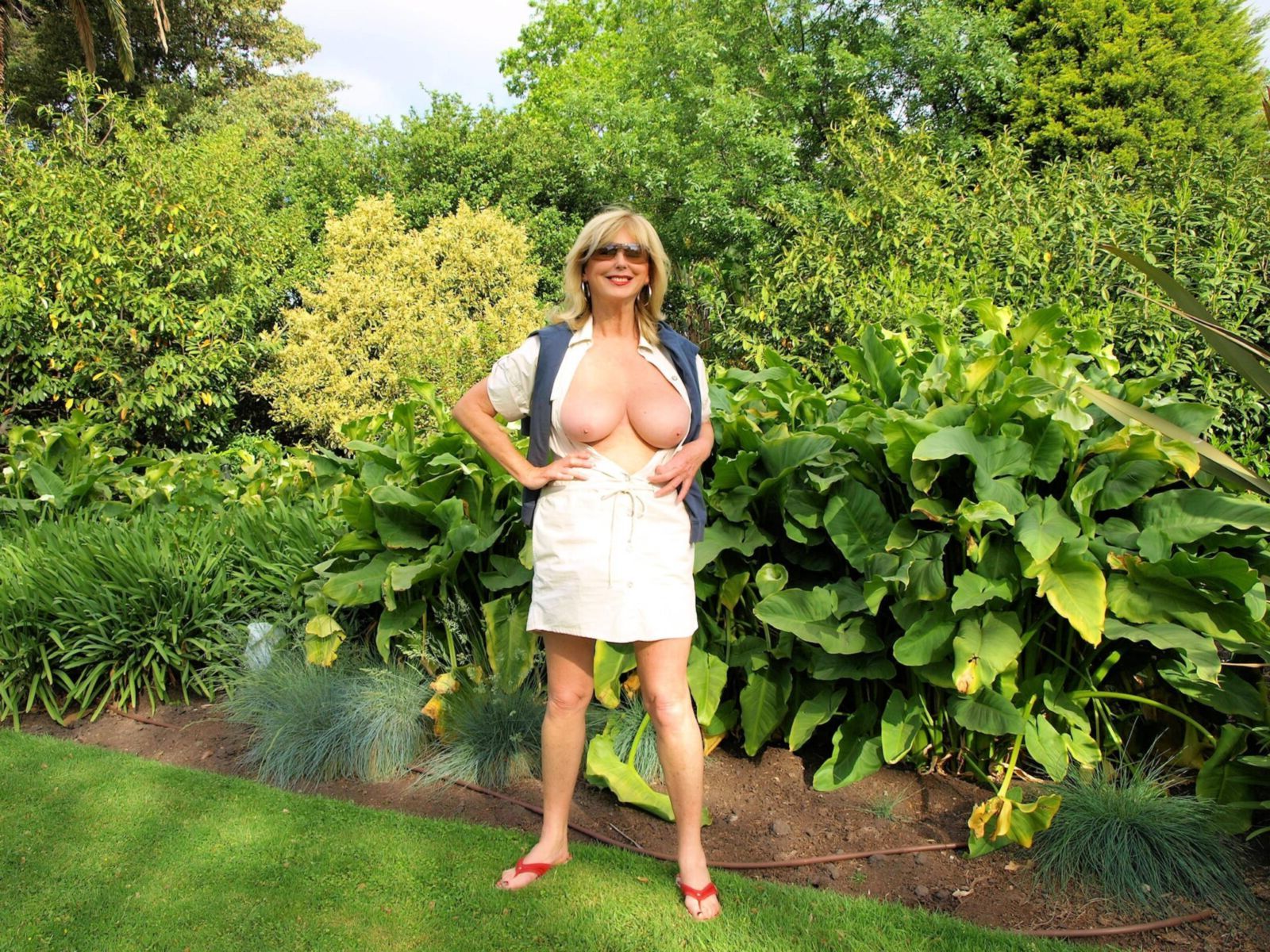 NAKED LOVELY DIANE in the GARDENS or OUTDOORS!