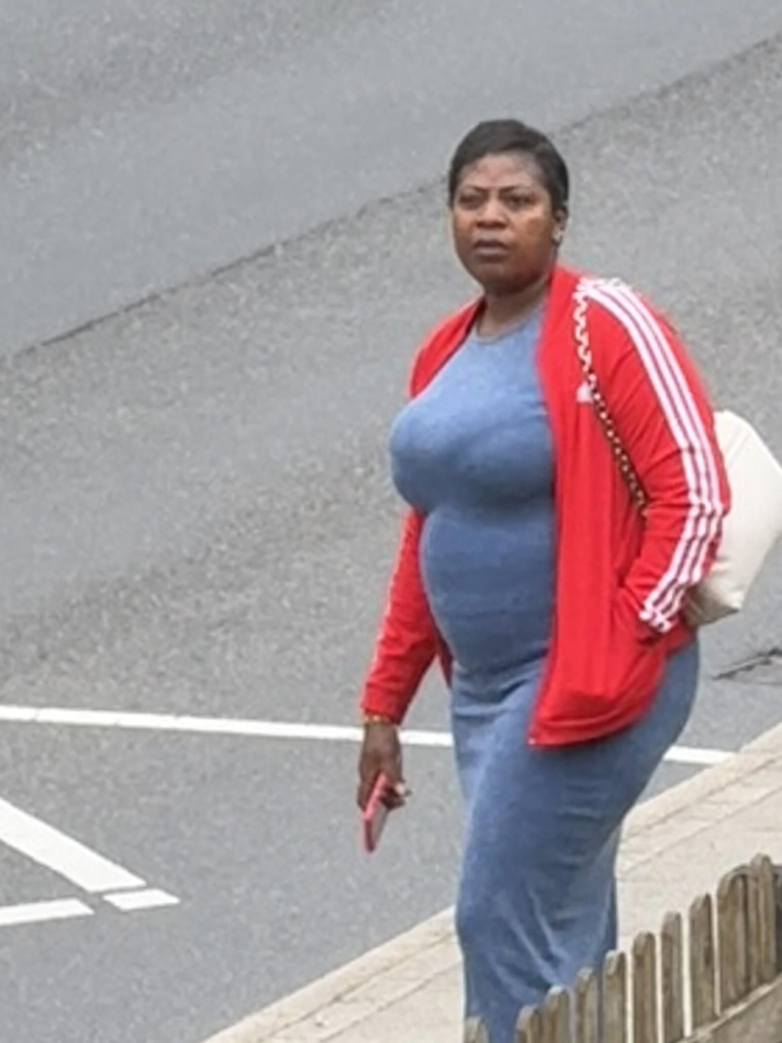 Candid Shots of a big ebony milf