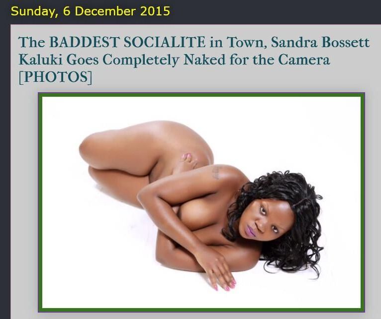 Nude Kenyan socialite Sandra Bossett Kaluki 