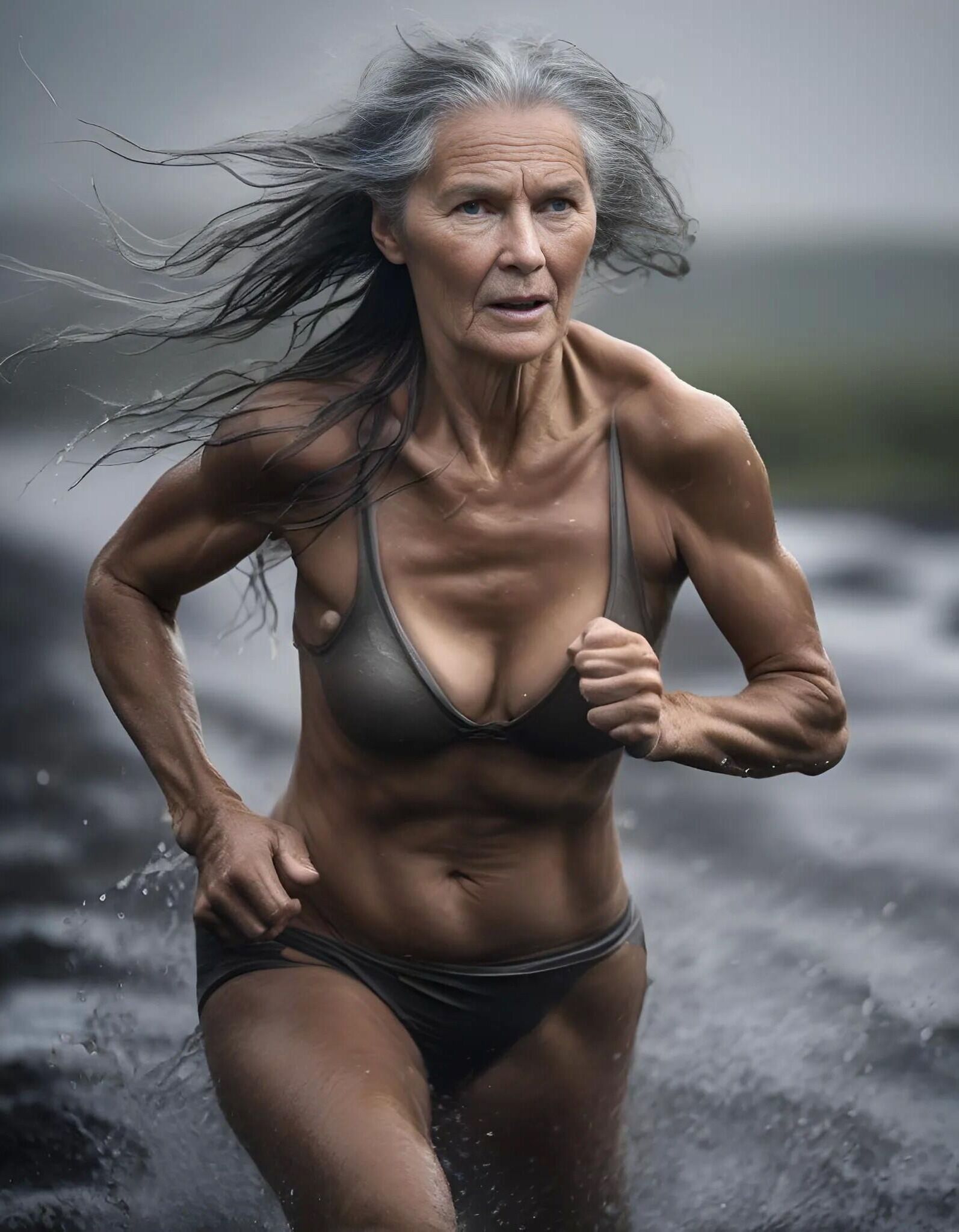 AI Granny Running