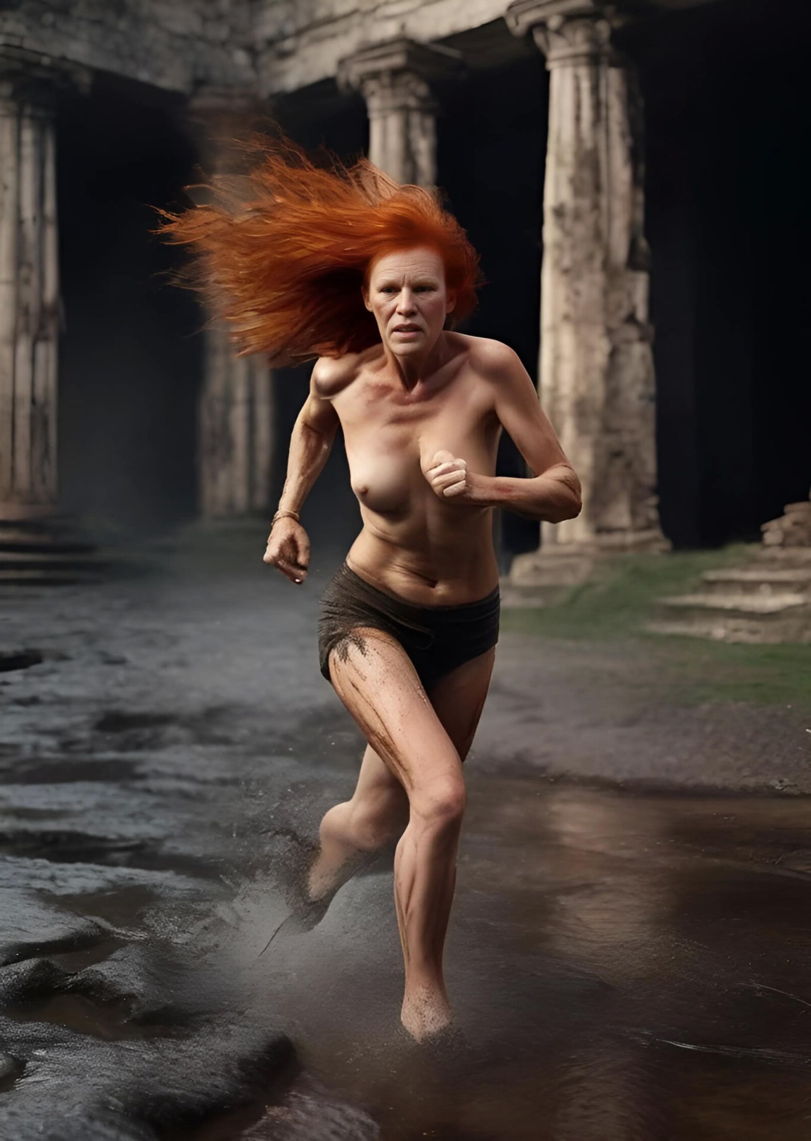 AI Granny Running