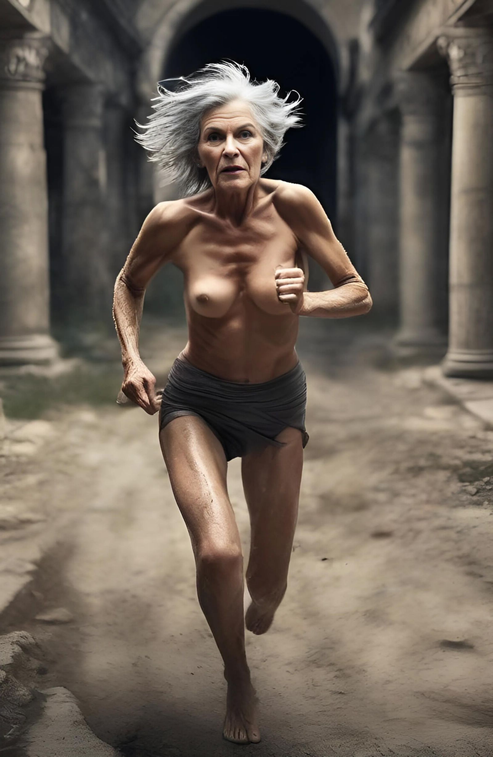 AI Granny Running