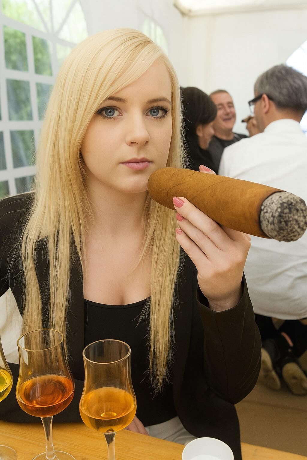 AI Huge Cigar Smoking Fetish Pics of the Day 