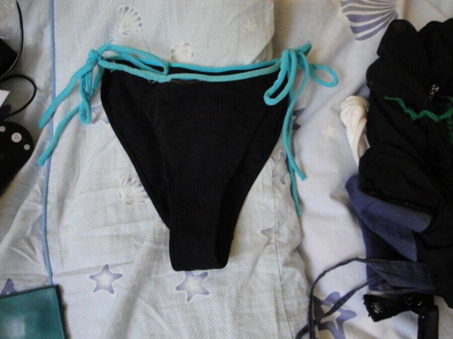 Skinny Teen Ola K. in black bikini