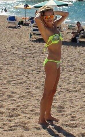 Skinny Polish Monika in Yellow bikini