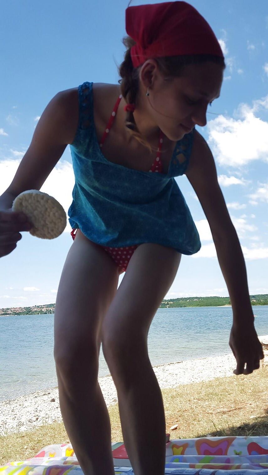 Skinny Polish Maja in red bikini