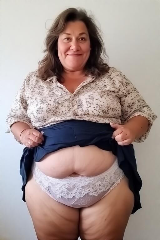 Plus Size Women Lift Their Skirts