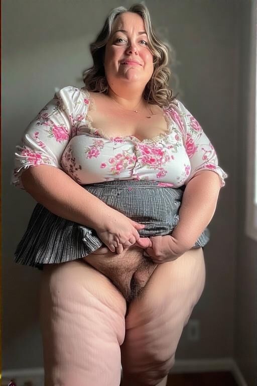 Plus Size Women Lift Their Skirts