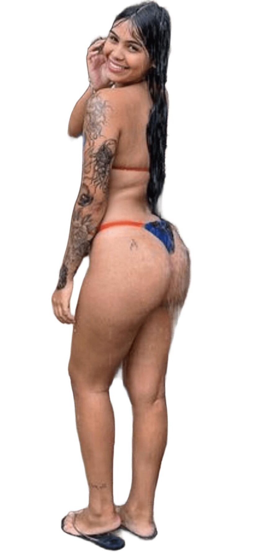 Latina Cute Big Butt Stickers 