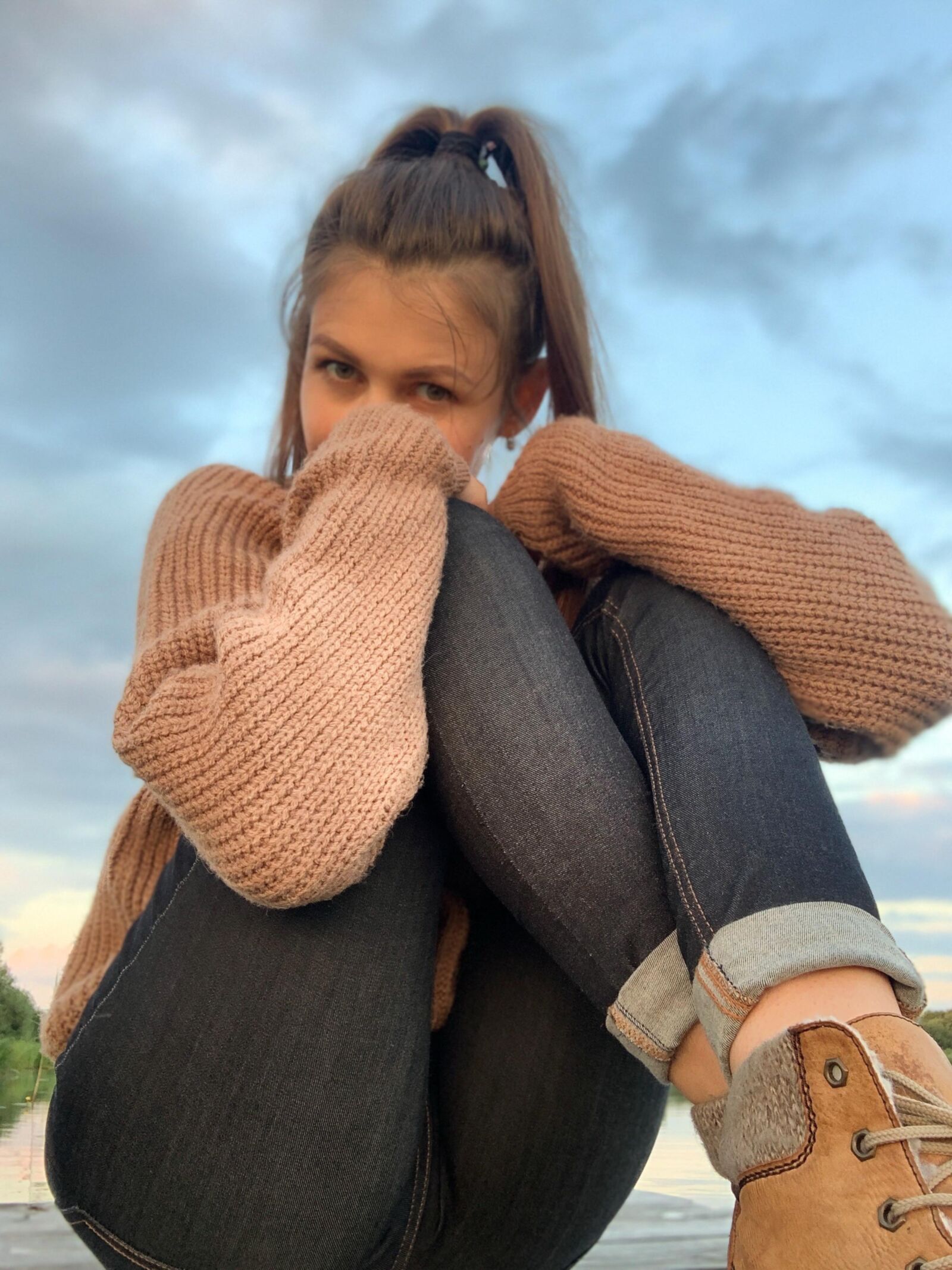 Okazia sexy Schönheit Brünette Camper Girl gemischte Fotos
