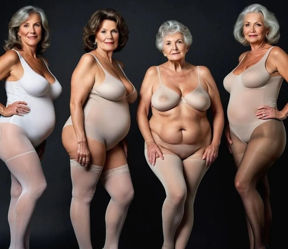 Mi selección de IA de vestidos para abuelas desnudadas.