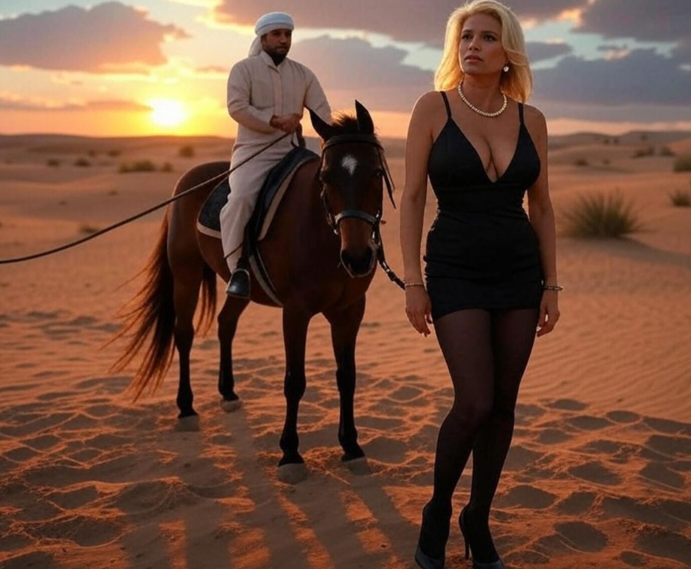Blonde women sold into sex slavery in middle east (AI)