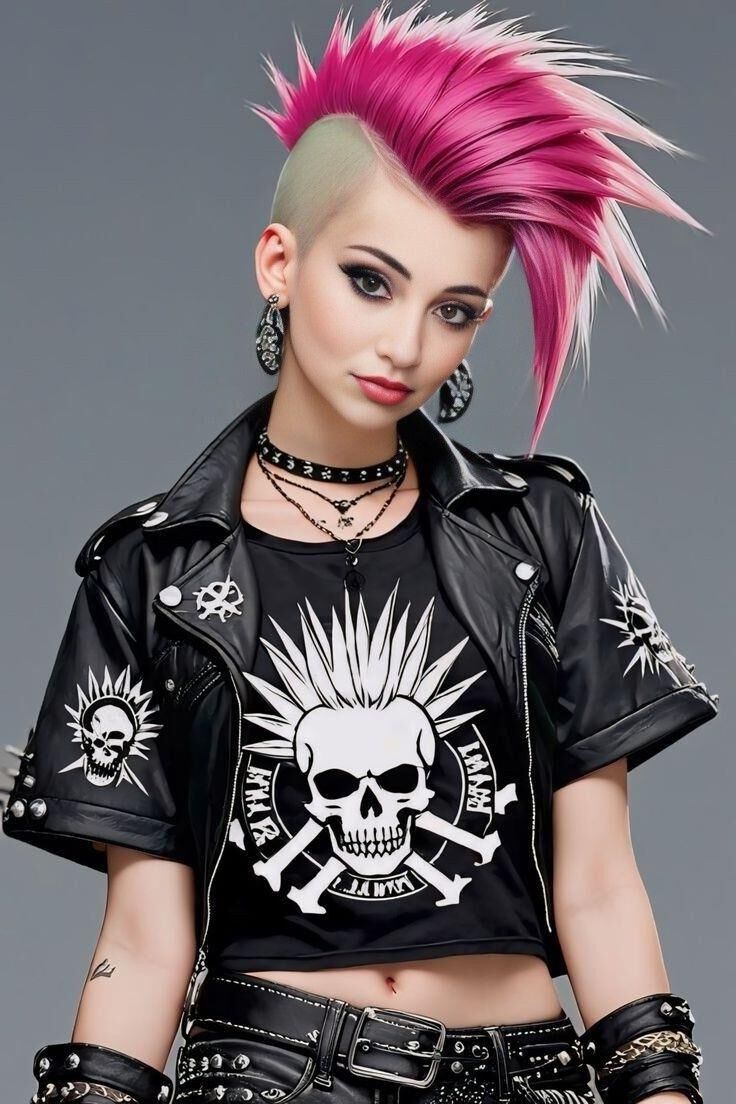 Chica punk chupando polla y jodidamente genial
