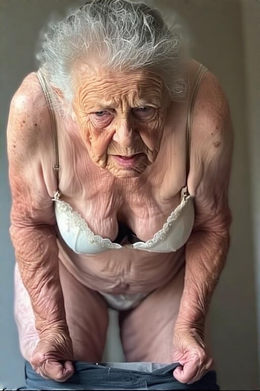 Granny Struggles to Put on Her Pants