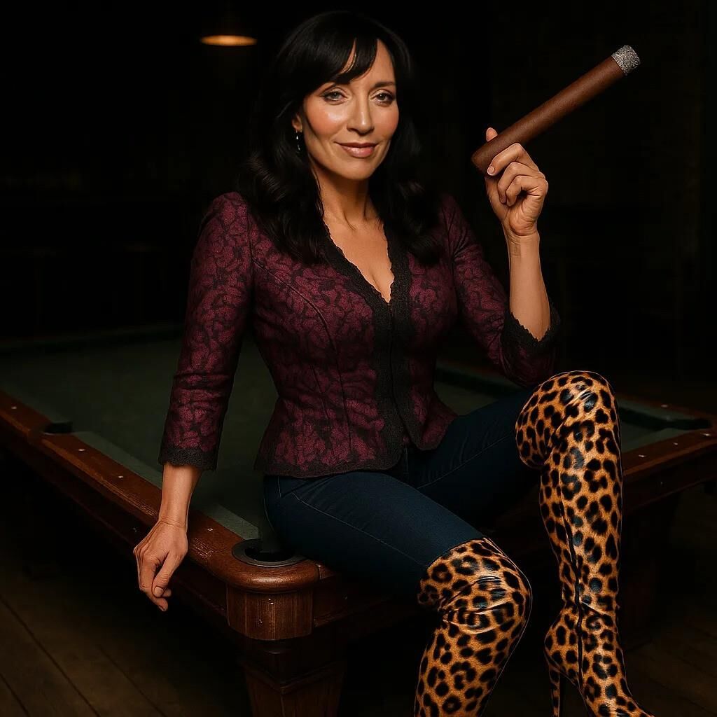 Peggy Bundy AI Huge Cigar Smoking Fetish Celeb Promi Boots